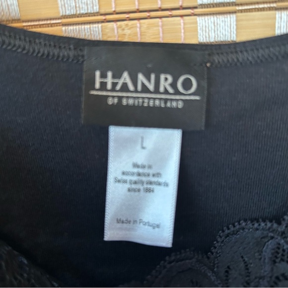 Hanro camisole black lace tank Large - Picture 2 of 4